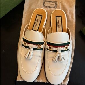 Gucci white mule US size 8